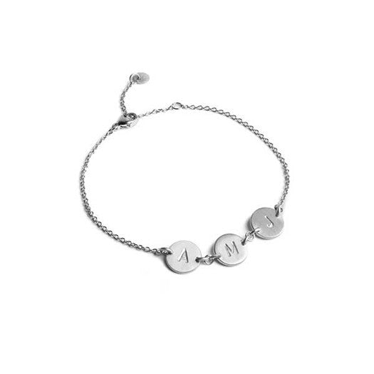 Lovetag armbånd i sølv med 3 vedhæng fra Jane Kønig